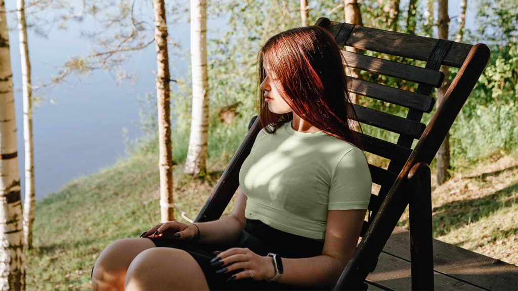 Person sitting on a chair