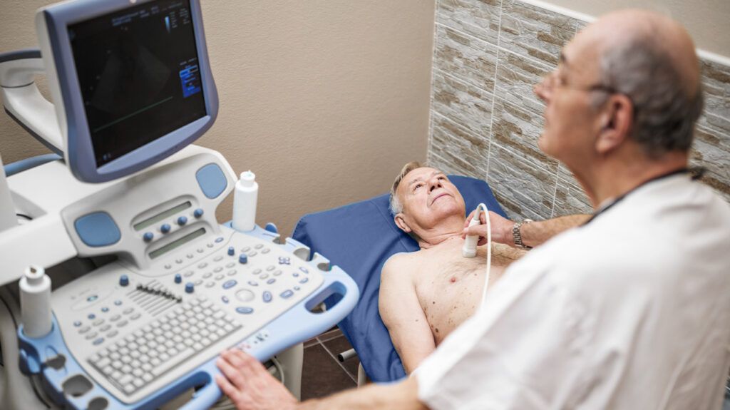 A person receiving an echocardiogram test-1.
