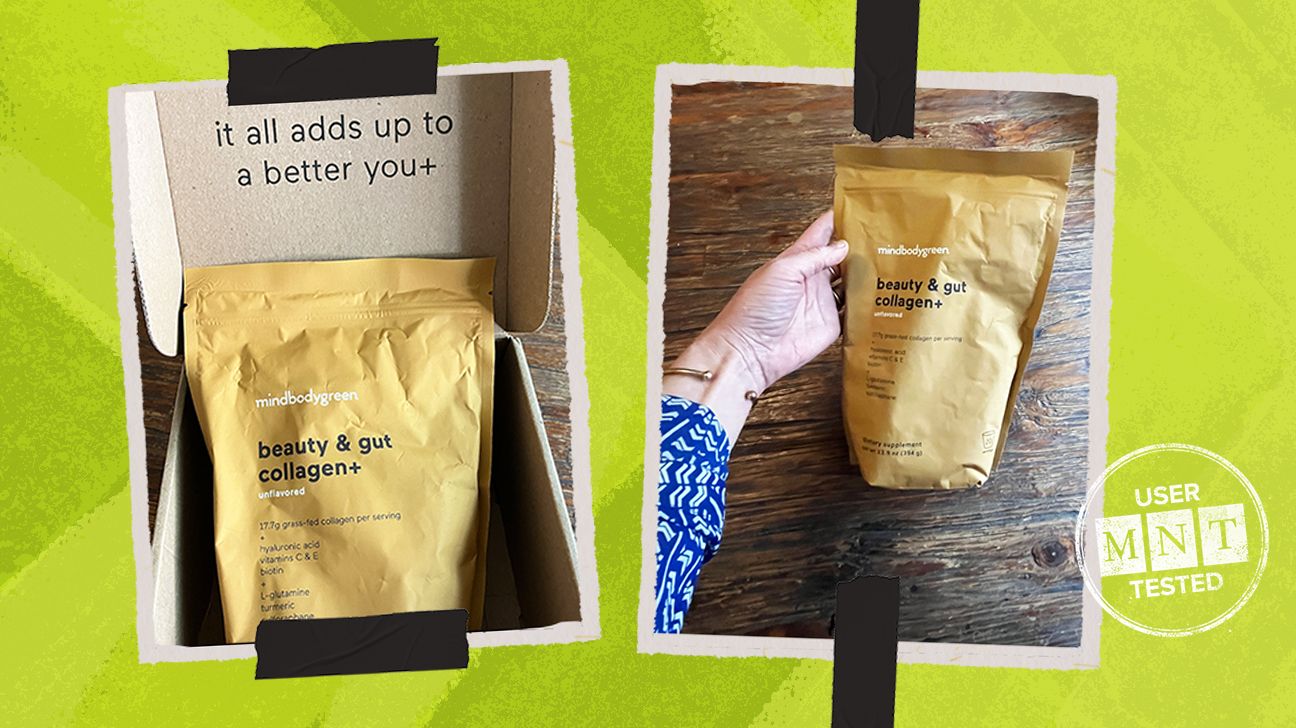 Tester image of mindbodygreen beauty & gut collagen powder