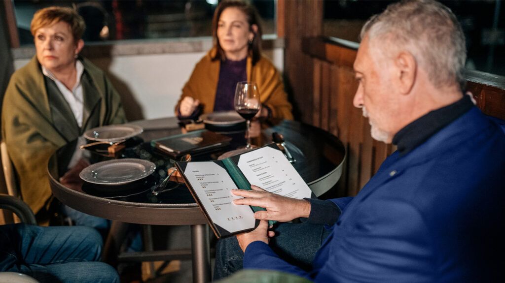 People looking at the menu in a restaurant-1.