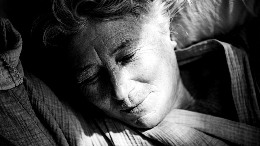 An older adult sleeping.-1