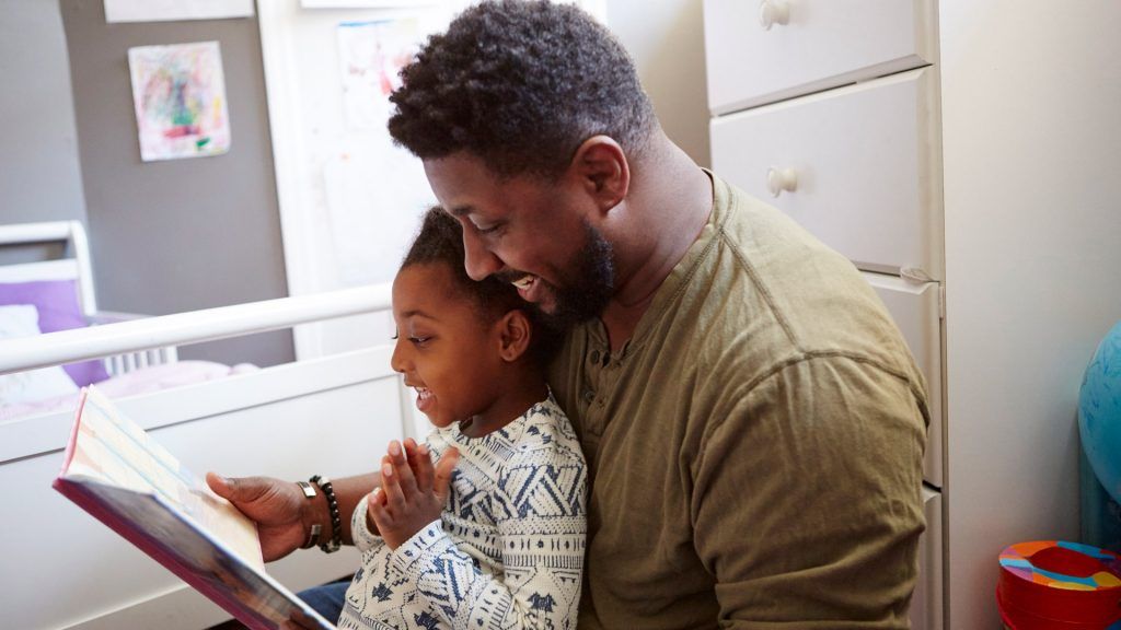 Father reading with child