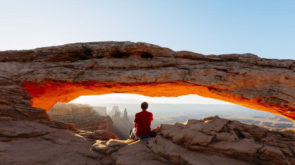 Man reflecting on what his core values are