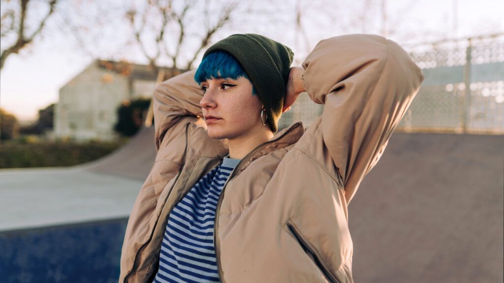 serious young woman portrait