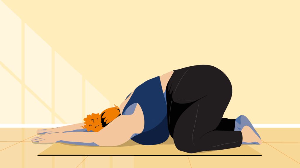 12 yoga poses to reduce headaches Royalty Free Vector Image