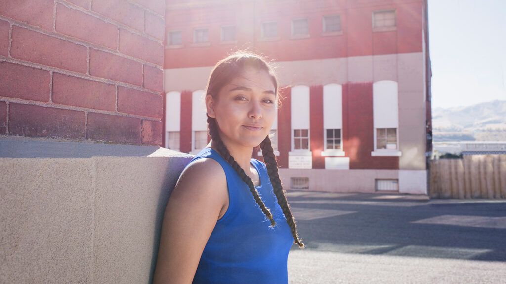 young native american woman