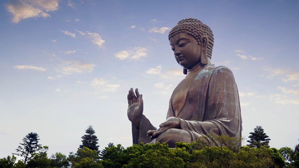 large Buddha statue outside