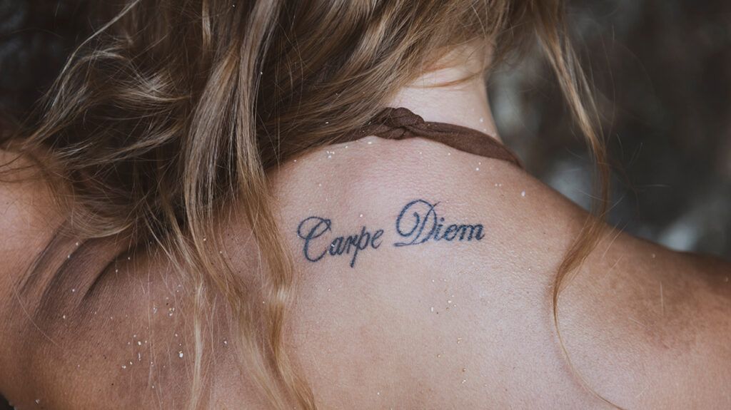 inspiring schizophrenia tattoo reading carpe diem