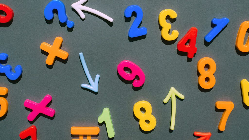 magnetic arrows and numbers for math anxiety