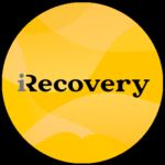 iRecovery logo against orange background