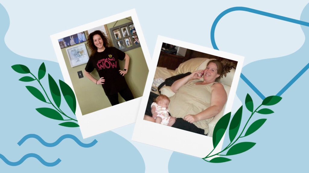 Mary, who lives with type 2 diabetes, is seen in a before and after photo during her weight loss journey.