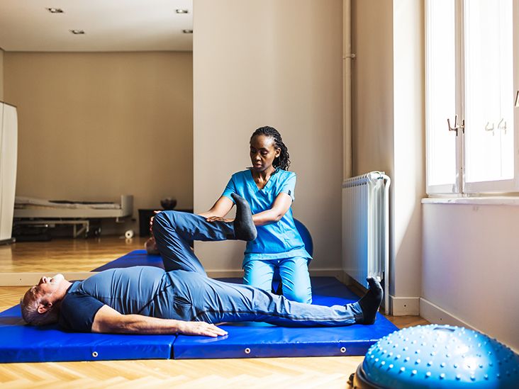 A person having a physical therapy session