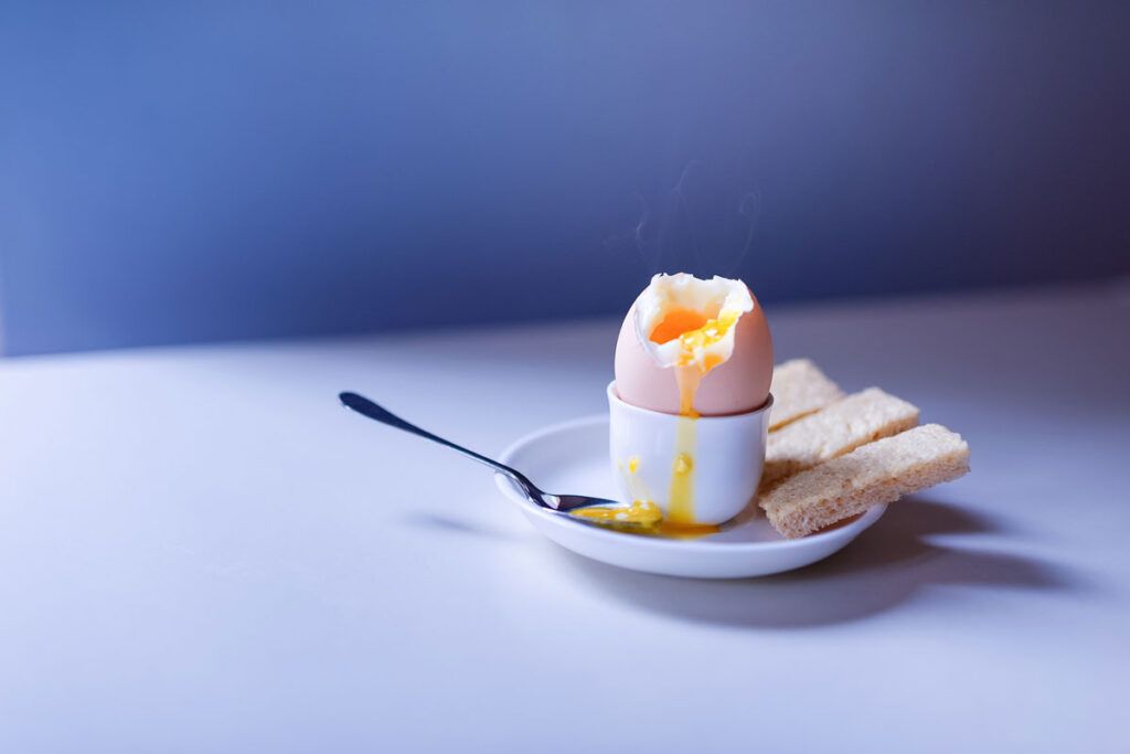 A boiled egg and toast to eat when nauseous